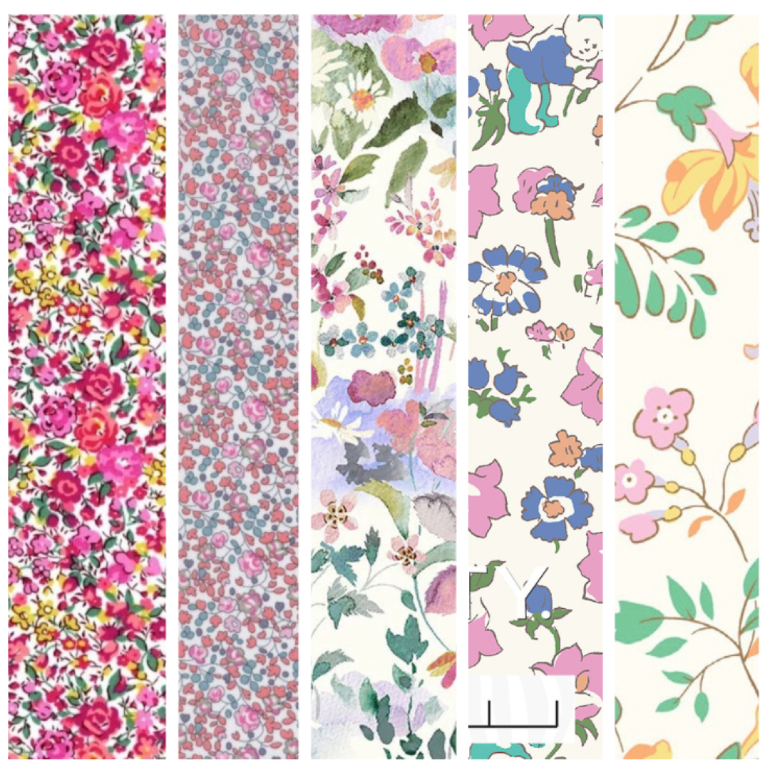 Liberty Tana lawn 5 Fat 16's, 10" x 13" - 25cm x 33cm cotton fabric Pack P4