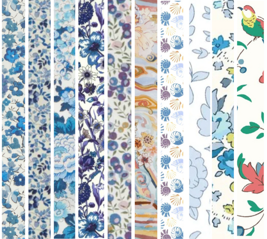 Liberty Tana lawn 10 Fat 32's, 6" x 10" - 15cm x 25cm cotton fabric Pack 5A