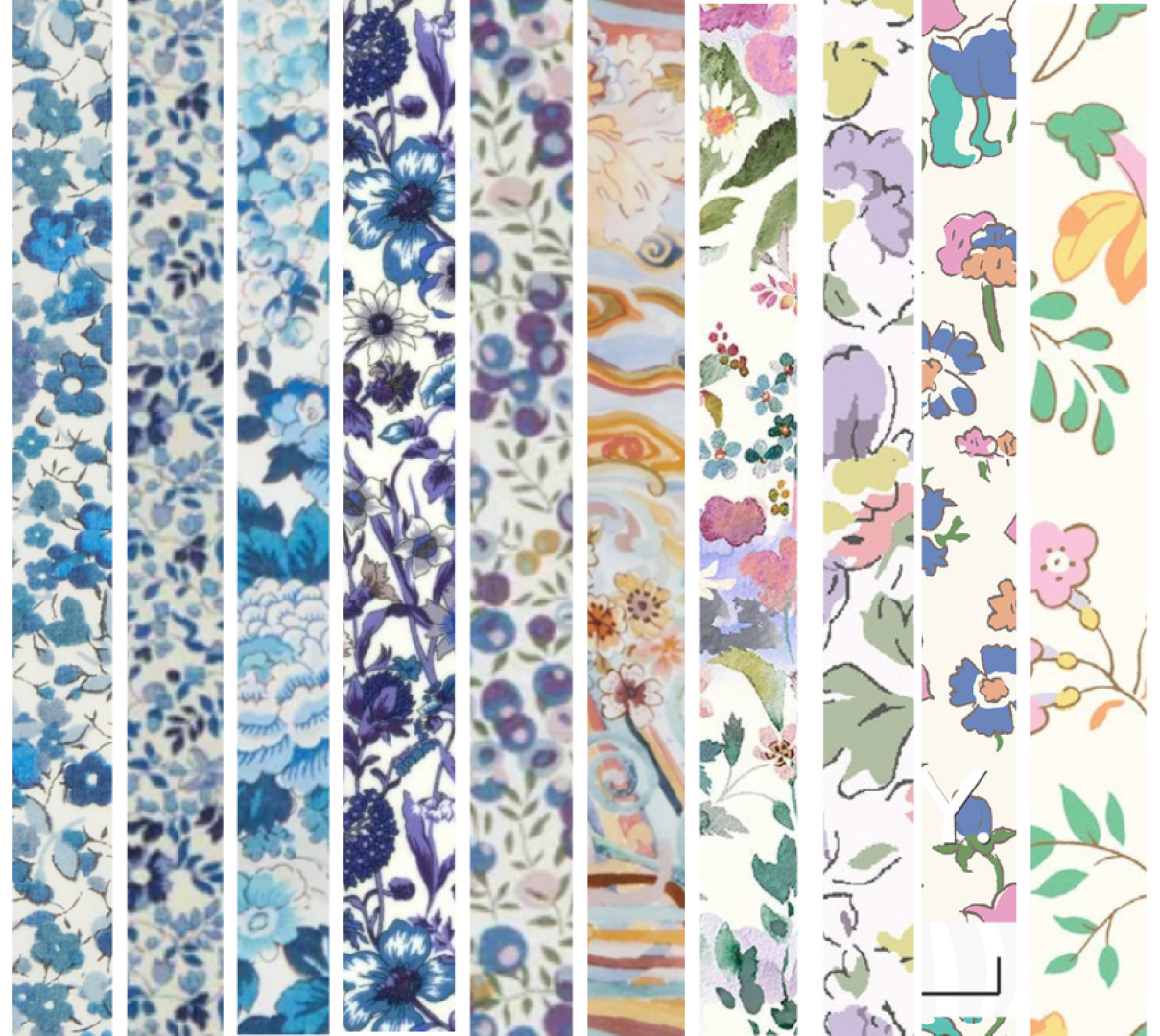 Liberty Tana lawn 10 Fat 32's, 6" x 10" - 15cm x 25cm cotton fabric Pack 5C