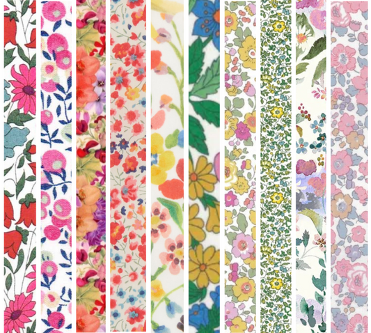 Liberty Tana lawn 10 Fat 32's, 6" x 10" - 15cm x 25cm cotton fabric Pack 5M