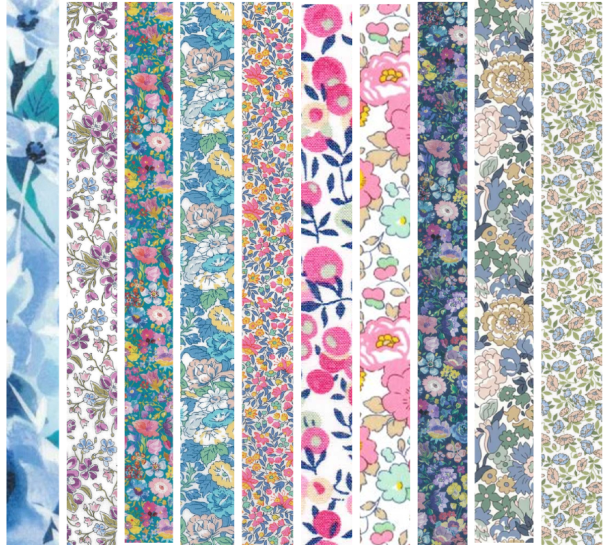 Liberty Tana lawn 10 Fat 32's, 6" x 10" - 15cm x 25cm cotton fabric Pack 5U