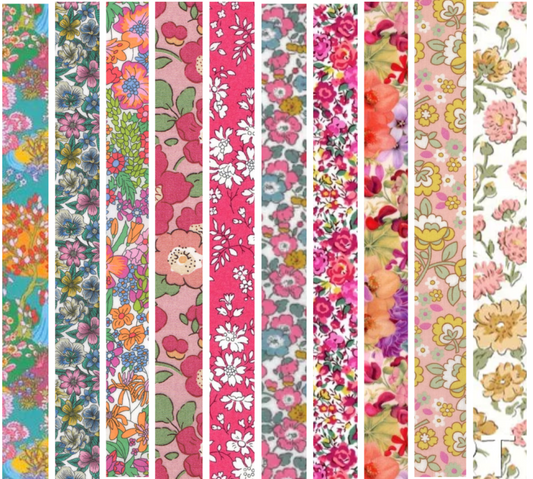 Liberty Tana lawn 10 Fat 32's, 6" x 10" - 15cm x 25cm cotton fabric Pack 6F