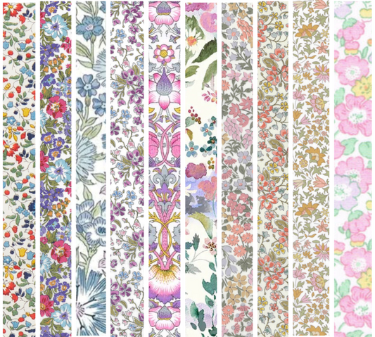 Liberty Tana lawn 10 Fat 32's, 6" x 10" - 15cm x 25cm cotton fabric Pack 6G