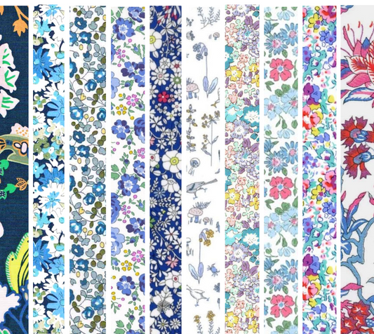 Liberty Tana lawn 10 Fat 32's, 6" x 10" - 15cm x 25cm cotton fabric Bundle C3