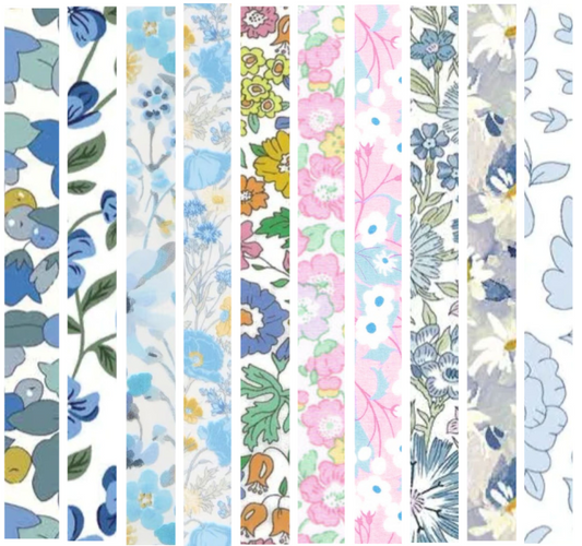 Liberty Tana lawn 10 Fat 32's, 6" x 10" - 15cm x 25cm cotton fabric Pack G4