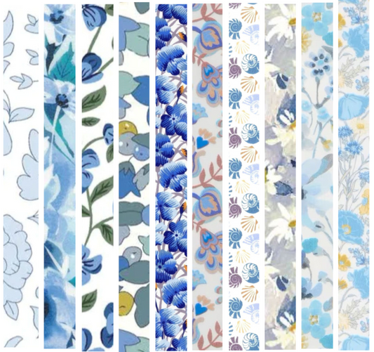 Liberty Tana lawn 10 Fat 32's, 6" x 10" - 15cm x 25cm cotton fabric Pack I4