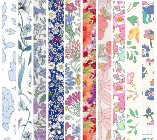 Liberty Tana lawn 10 Fat 32's, 6" x 10" - 15cm x 25cm cotton fabric Pack L4