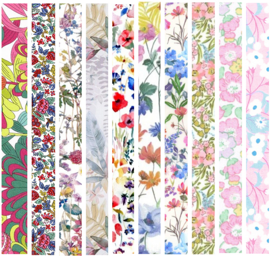 Liberty Tana lawn 10 Fat 32's, 6" x 10" - 15cm x 25cm cotton fabric Pack O3
