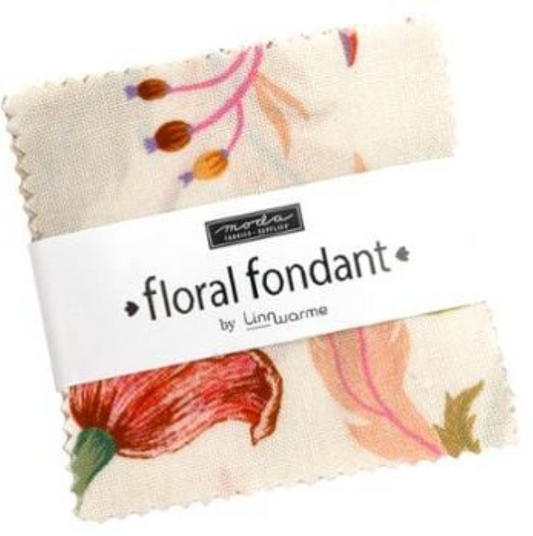Moda Floral Fondant 42, 2 1/2" Mini Charm Squares precut cotton quilt fabric Linn Warme