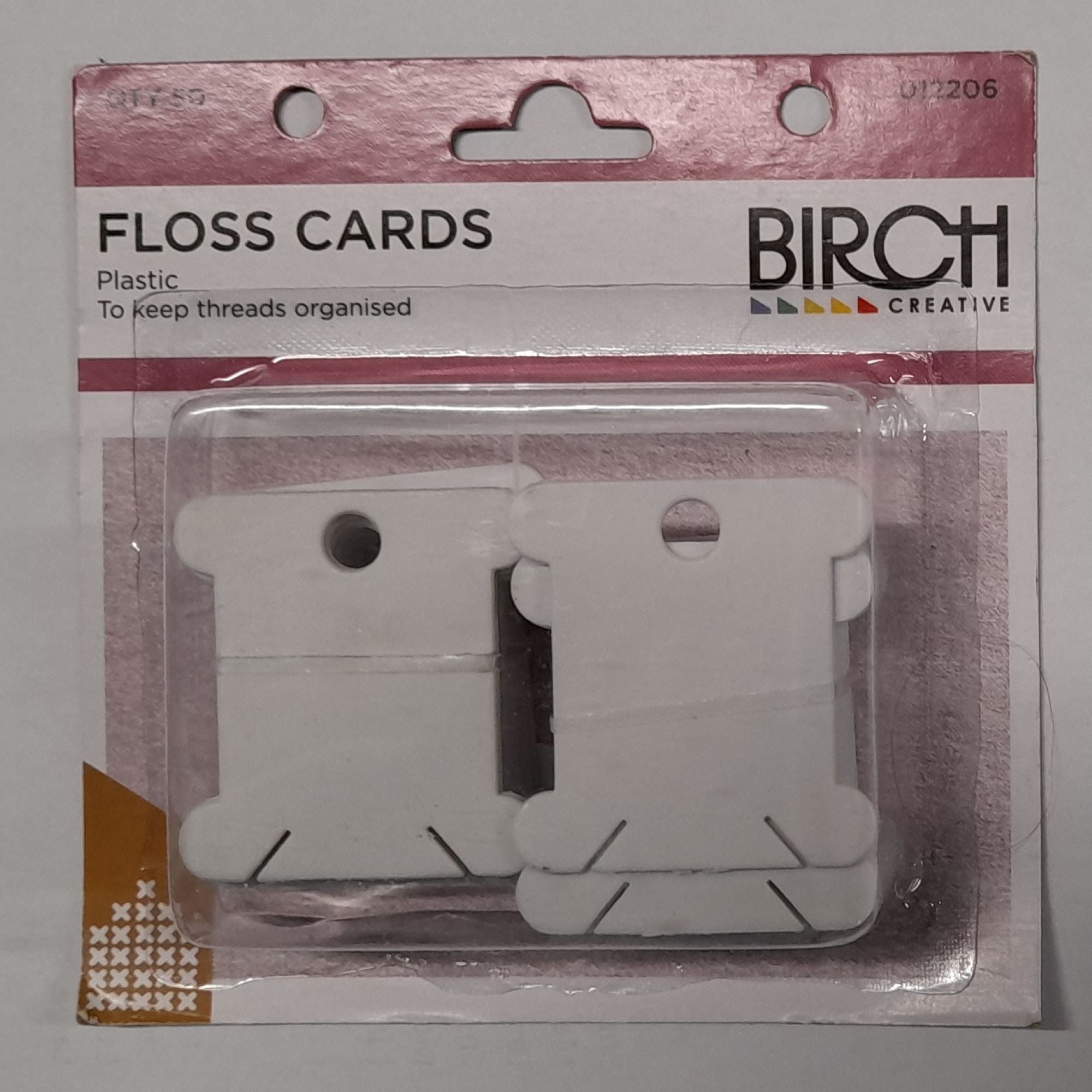 Floss Cards - 50 plastic floss bobbins for embroidery threads - Birch ...