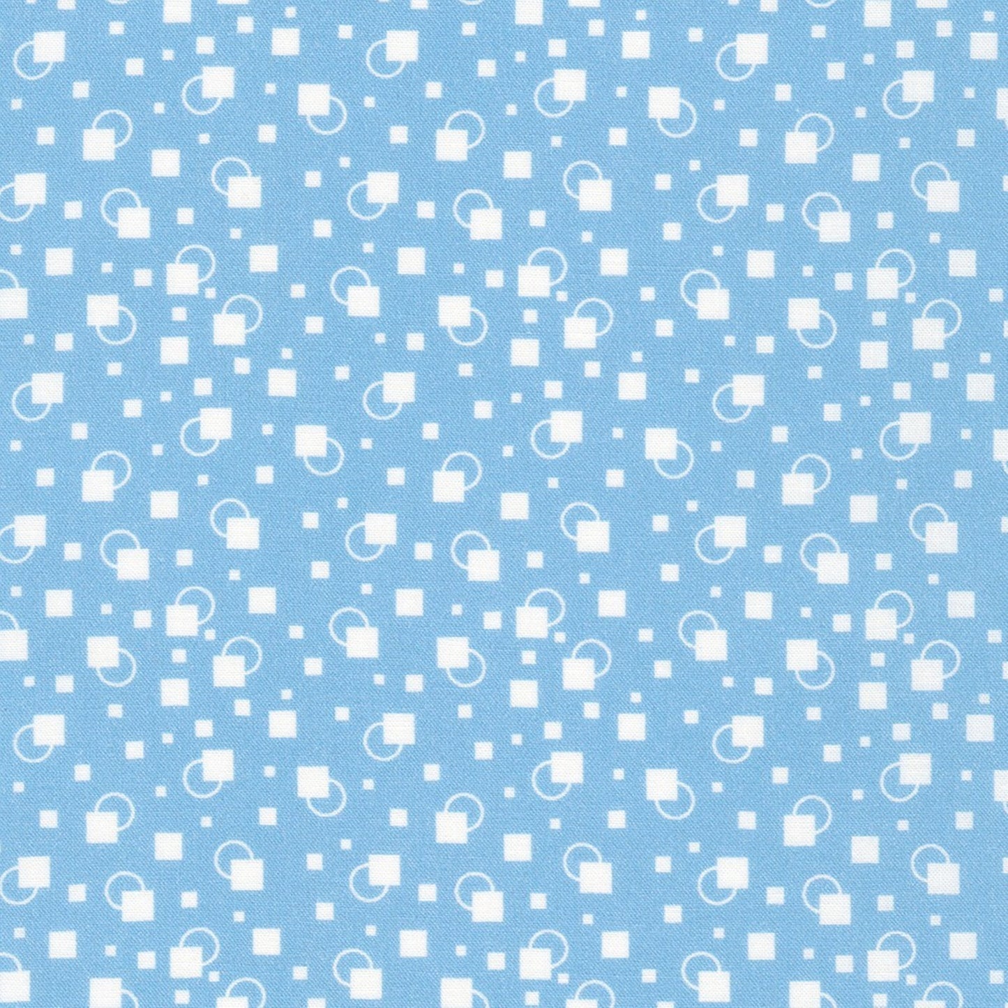 Little Blossoms geometric blue white 1930's style floral Kaufman cotton quilt fabric