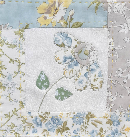 Applique Flower mug rug - Class  Kit