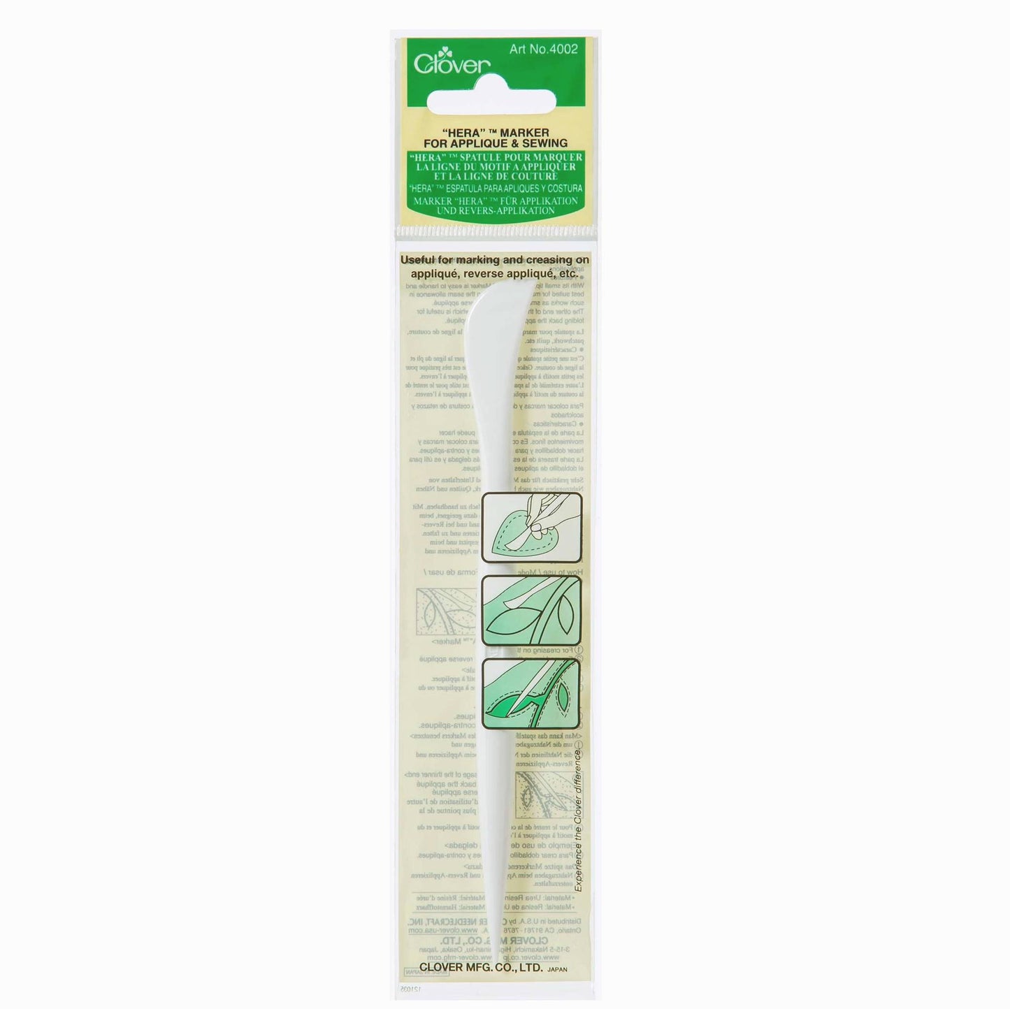 Clover Hera marker for applique and sewing fabric patchwork craft