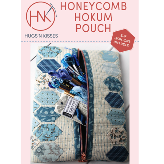 Honeycomb Hokum English Paper Pieced bag Hugs 'N Kisses pattern