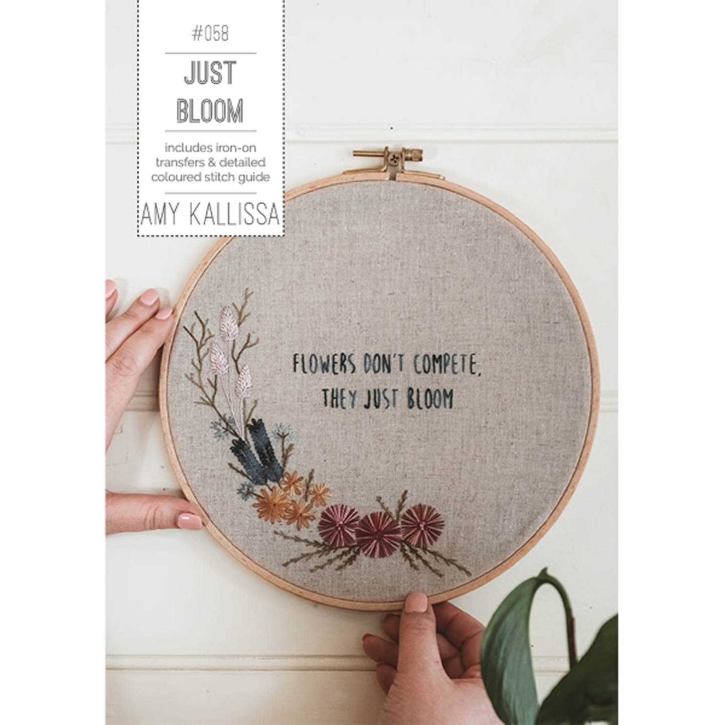 Just Bloom iron on transfer wildflower embroidery stitchery Amy Kalissa