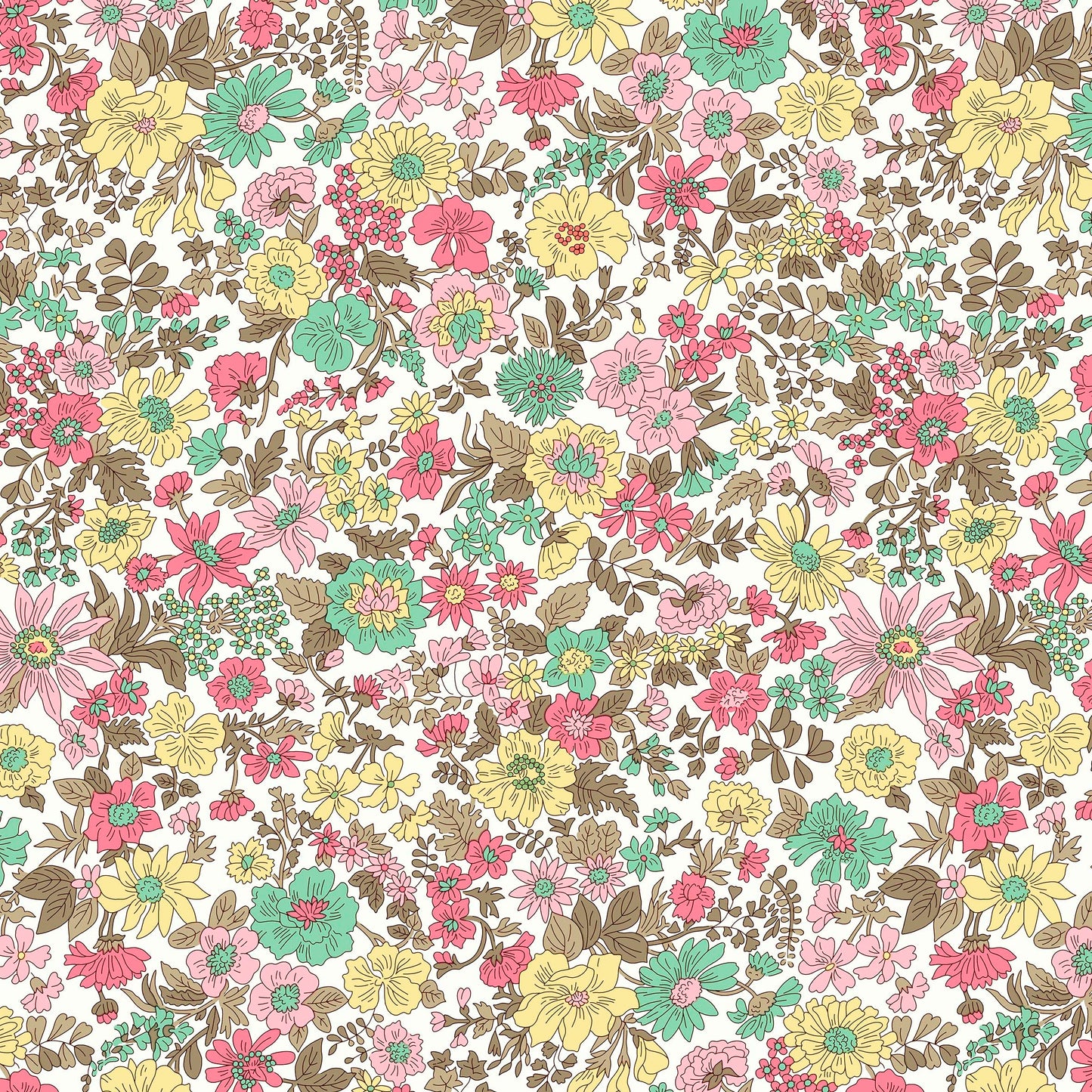 Emily Annabelle Liberty Lasenby 5 Fat Quarters 50cm x 55cm (20 x 22") cotton quilt fabric Pack A