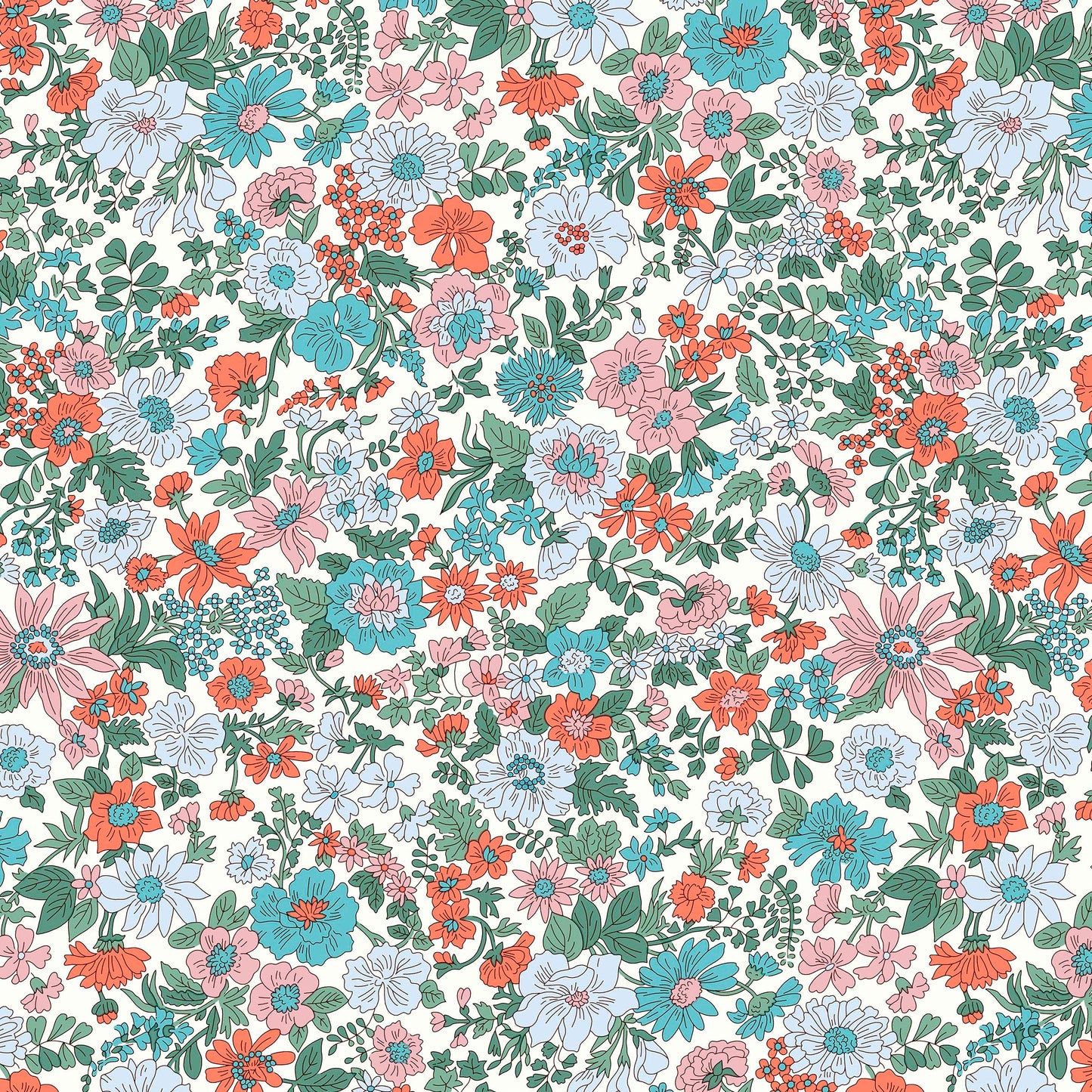 Emily Annabelle Liberty Lasenby 5 Fat Quarters 50cm x 55cm (20 x 22") cotton quilt fabric Pack B