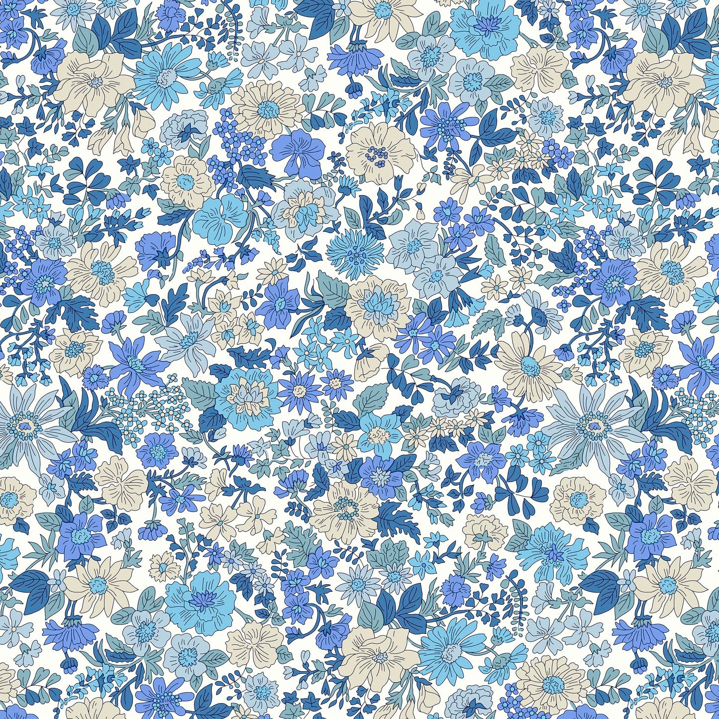 Emily Annabelle Liberty Lasenby 5 Fat Quarters 50cm x 55cm (20 x 22") cotton quilt fabric Pack B