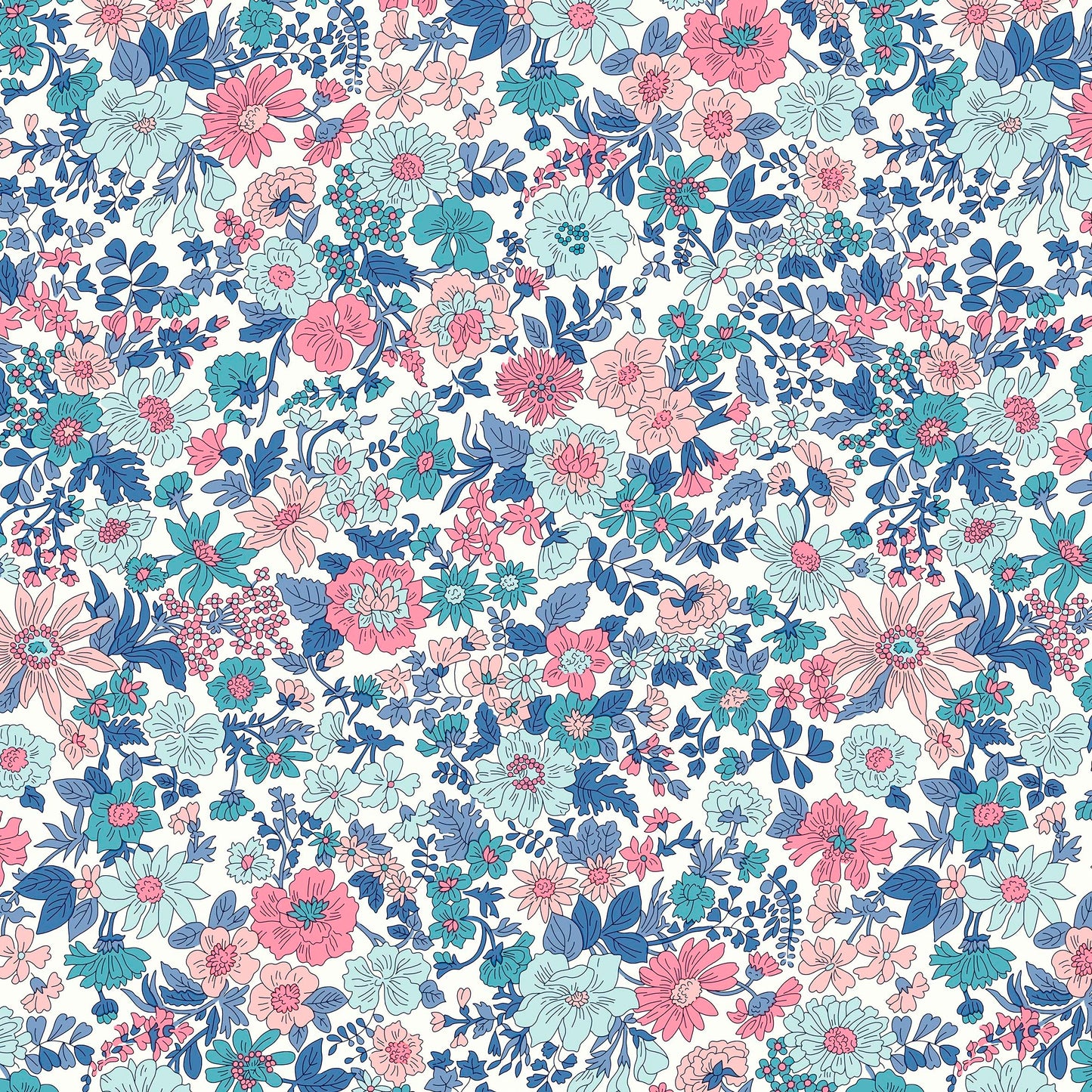 Emily Annabelle Liberty Lasenby 5 Fat Quarters 50cm x 55cm (20 x 22") cotton quilt fabric Pack B