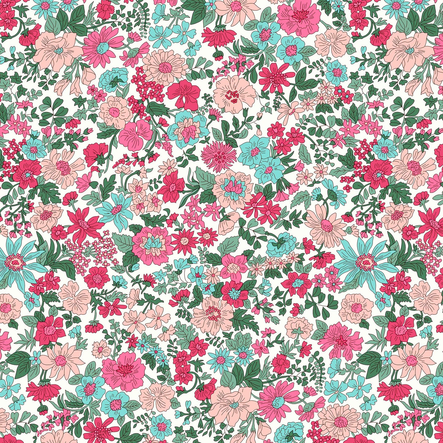 Emily Annabelle Liberty Lasenby 5 Fat Quarters 50cm x 55cm (20 x 22") cotton quilt fabric Pack A