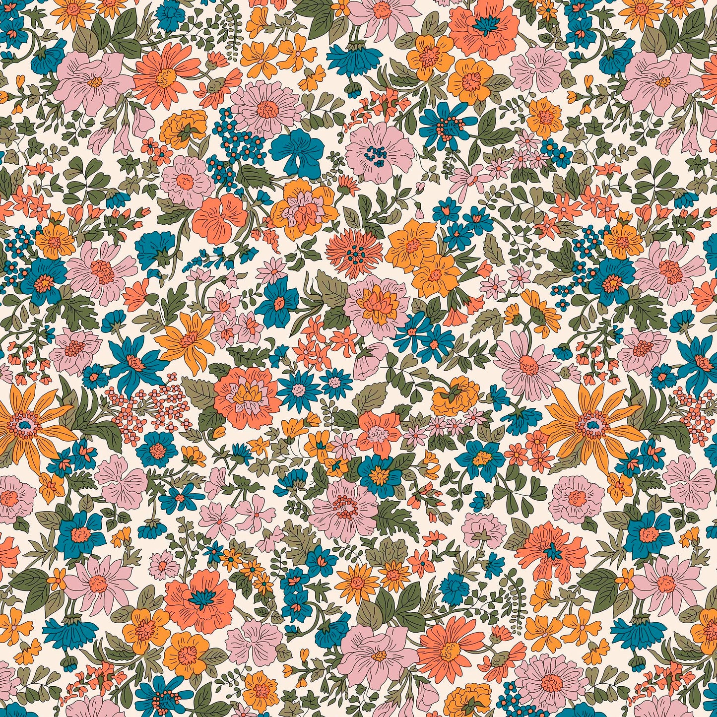 Emily Annabelle Liberty Lasenby 5 Fat Quarters 50cm x 55cm (20 x 22") cotton quilt fabric Pack A