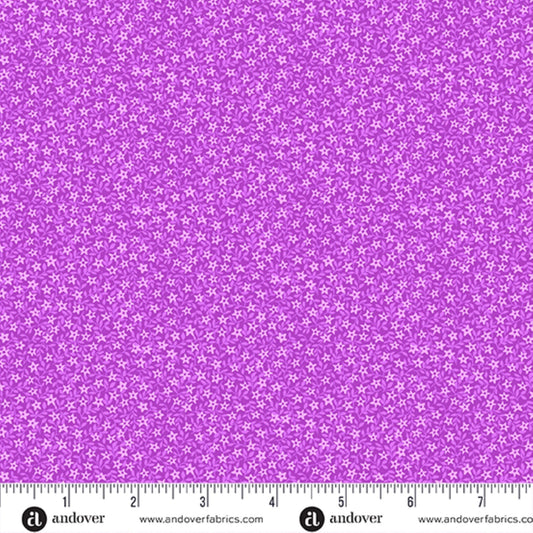 Country Cuttings ditsy flowers lilac floral Makower UK cotton quilt fabric