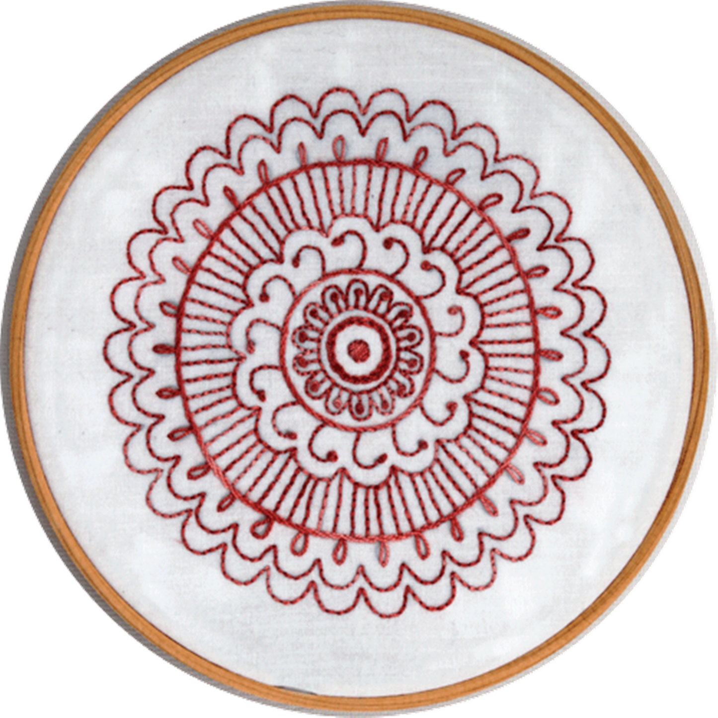 Mandala #2 -  iron on transfer embroidery stitchery Hugs N Kisses