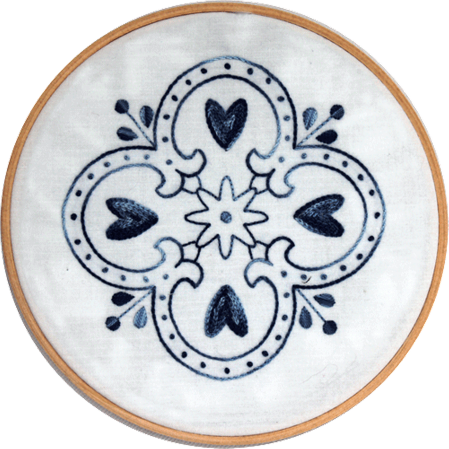 Mandala #9 -  iron on transfer embroidery stitchery Hugs N Kisses