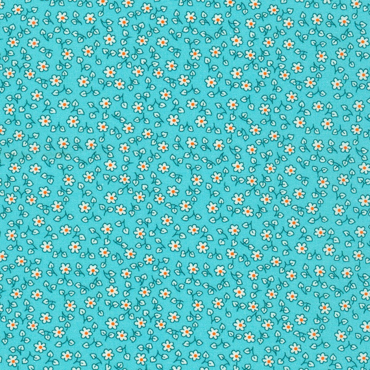 Little Blossoms Debbie Beaves 1930's reproduction bundle - 4 teal yellow Fat Eighths Kaufman cotton quilt fabric