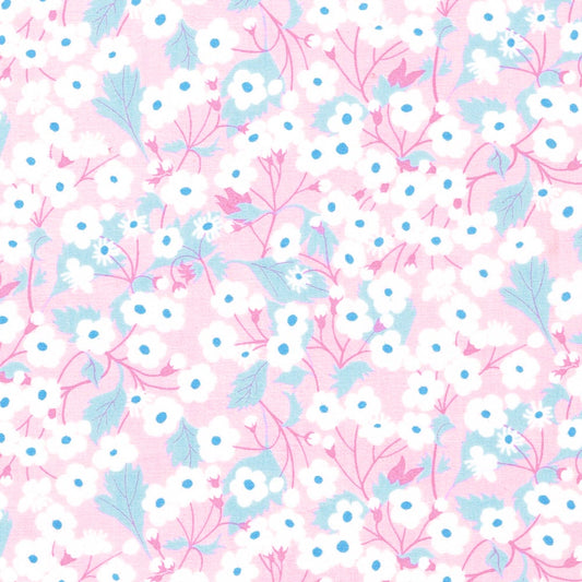 Liberty Tana Lawn Fat Quarter Mitsi R Pink floral cotton fabric