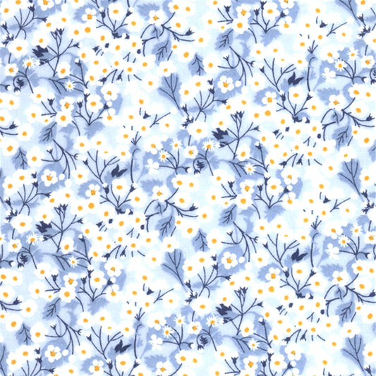 Liberty Tana Lawn Fat Quarter Mitsi Valeria blue floral cotton fabric