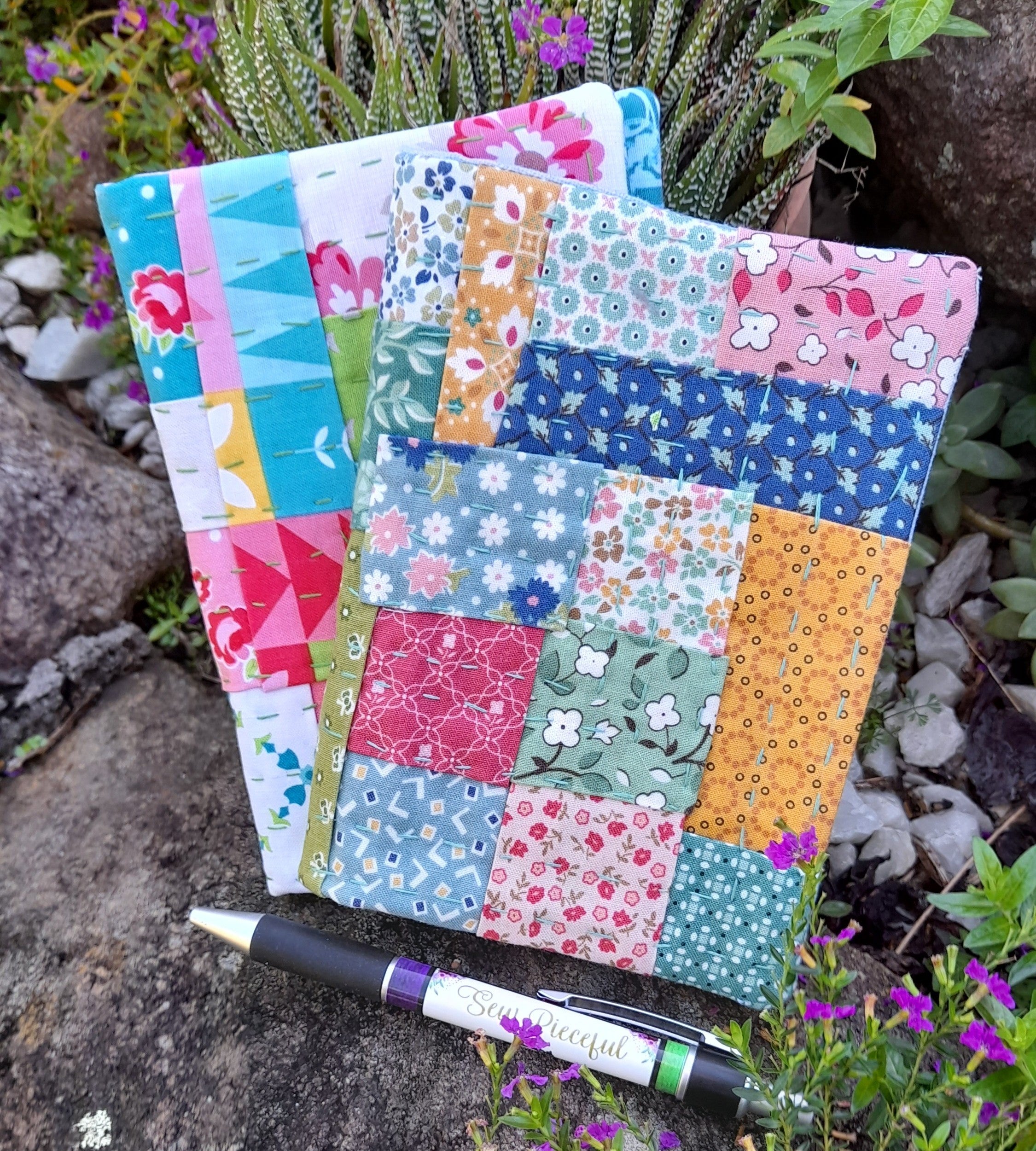 Patchwork Notebook Kawandi Style Patchwork Notebook Cover - Class Kits – Sew Pieceful