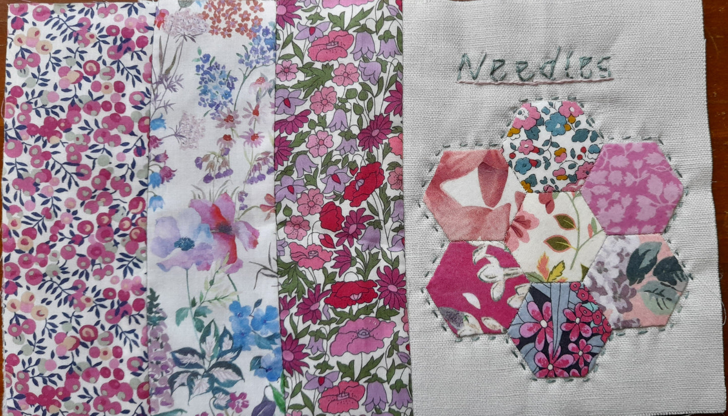 English Paper Pieced Liberty & Linen Needlebook  - Class Kit