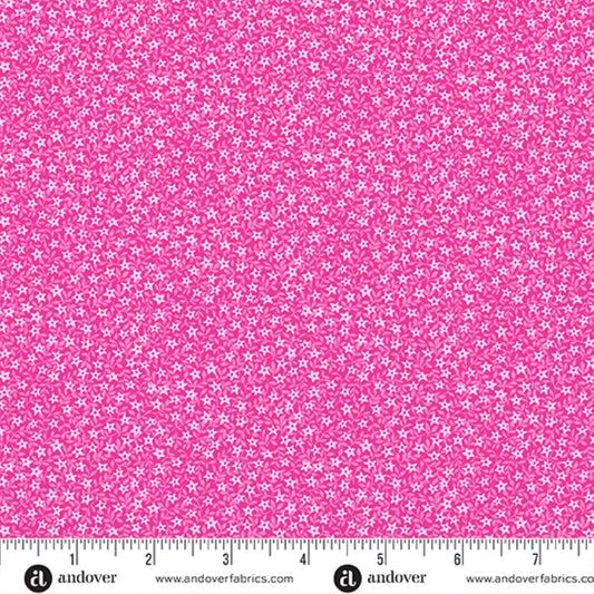 Country Cuttings ditsy flowers pink floral Makower UK cotton quilt fabric