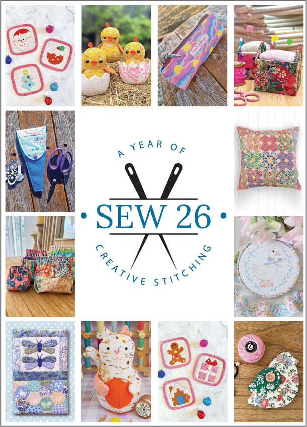 Sew '26 Patterns - A Year of Creative Stitching - 12 projects