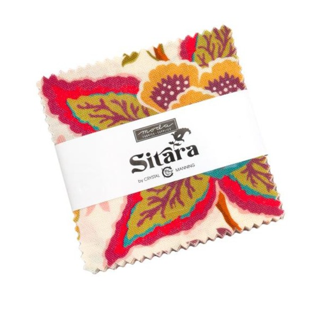 Moda Sitara - 42, 2.5", 2 1/2" Mini Charm Squares precut cotton quilt fabric Crystal Manning