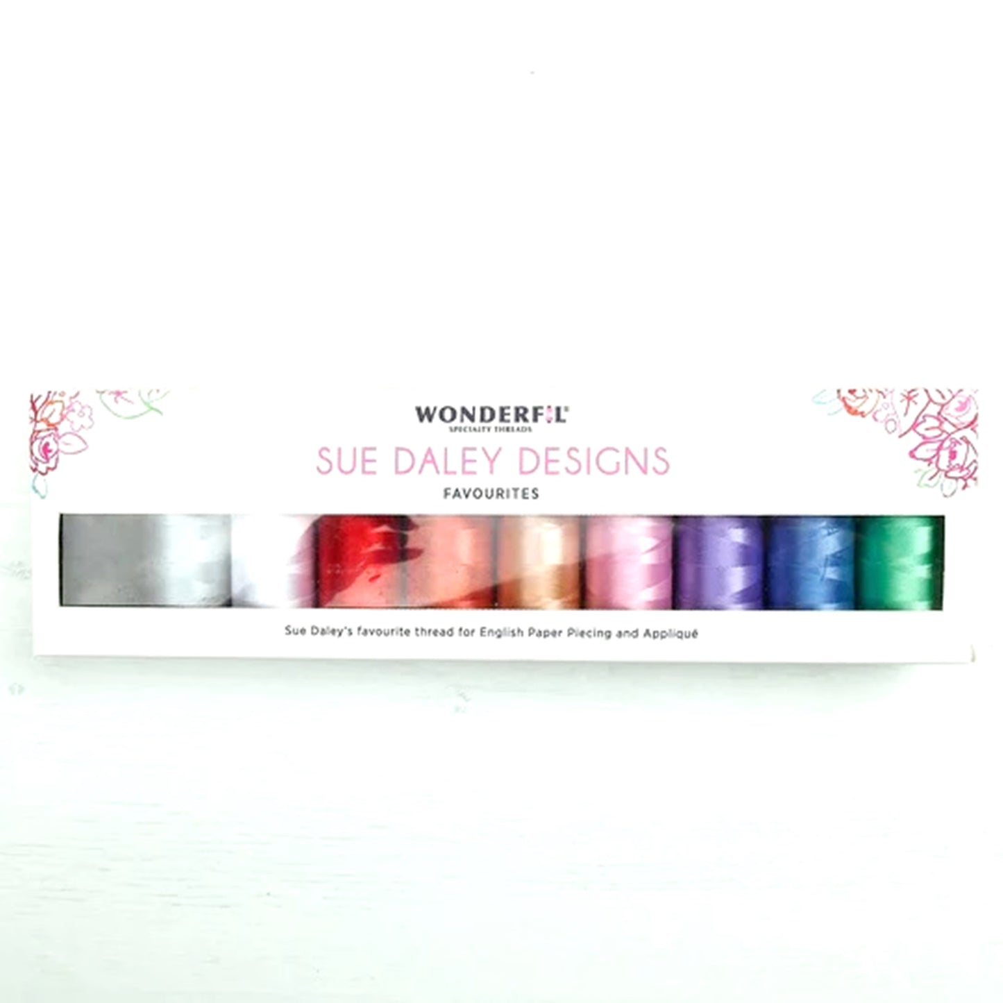 Wonderfil 80 weight thread pack 10 spools Sue Daley favourites English Paper Piecing