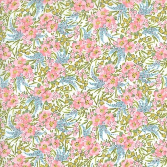 Liberty Tana Lawn Fat Eighth Swirling Petals C floral cotton fabric