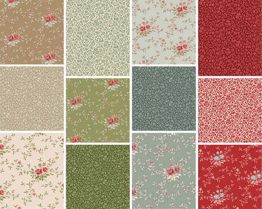 Tilda Merry Little Christmas Blenders bundle 12 Fat Quarters 50cm x 55cm (20 x 22") cotton quilt fabric