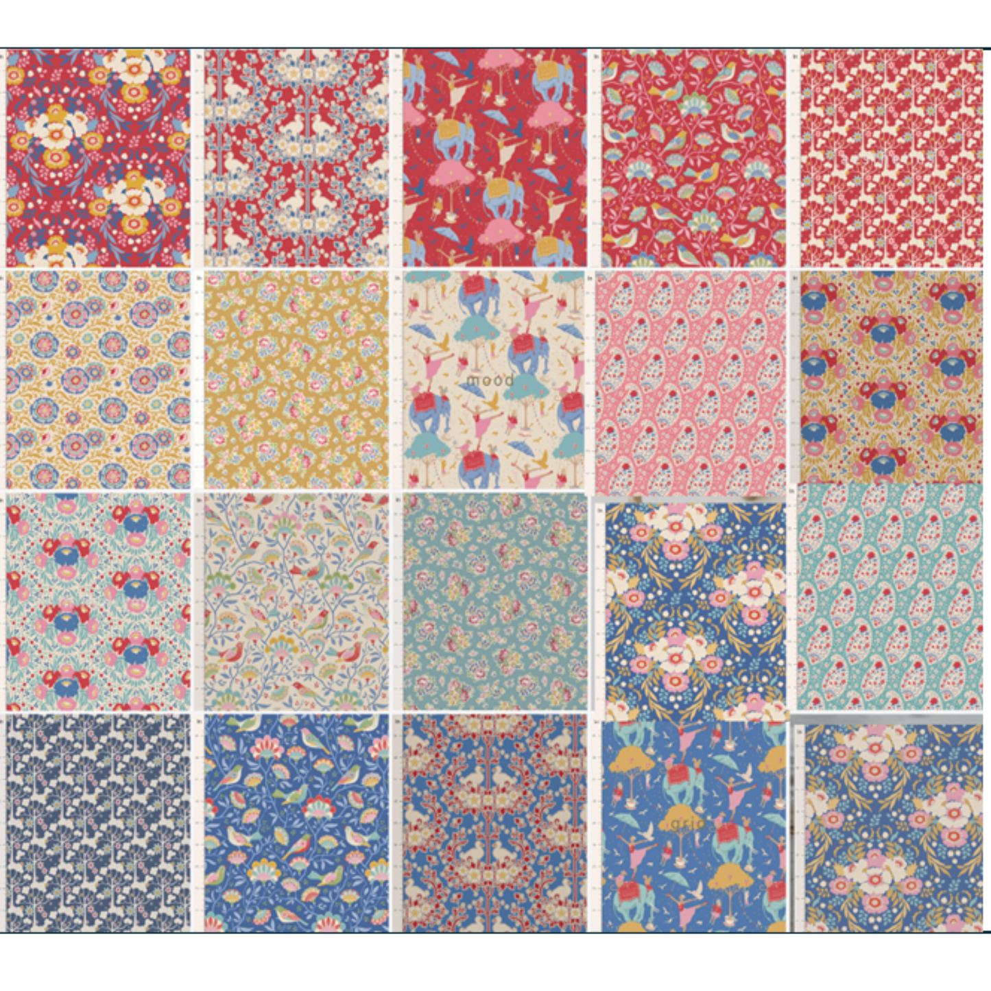 Tilda Jubilee Collection bundle - 20, Fat 16's 10" x 10.5"  cotton quilt fabric