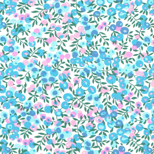 Liberty Tana Lawn Fat Quarter Wiltshire blue  floral cotton fabric