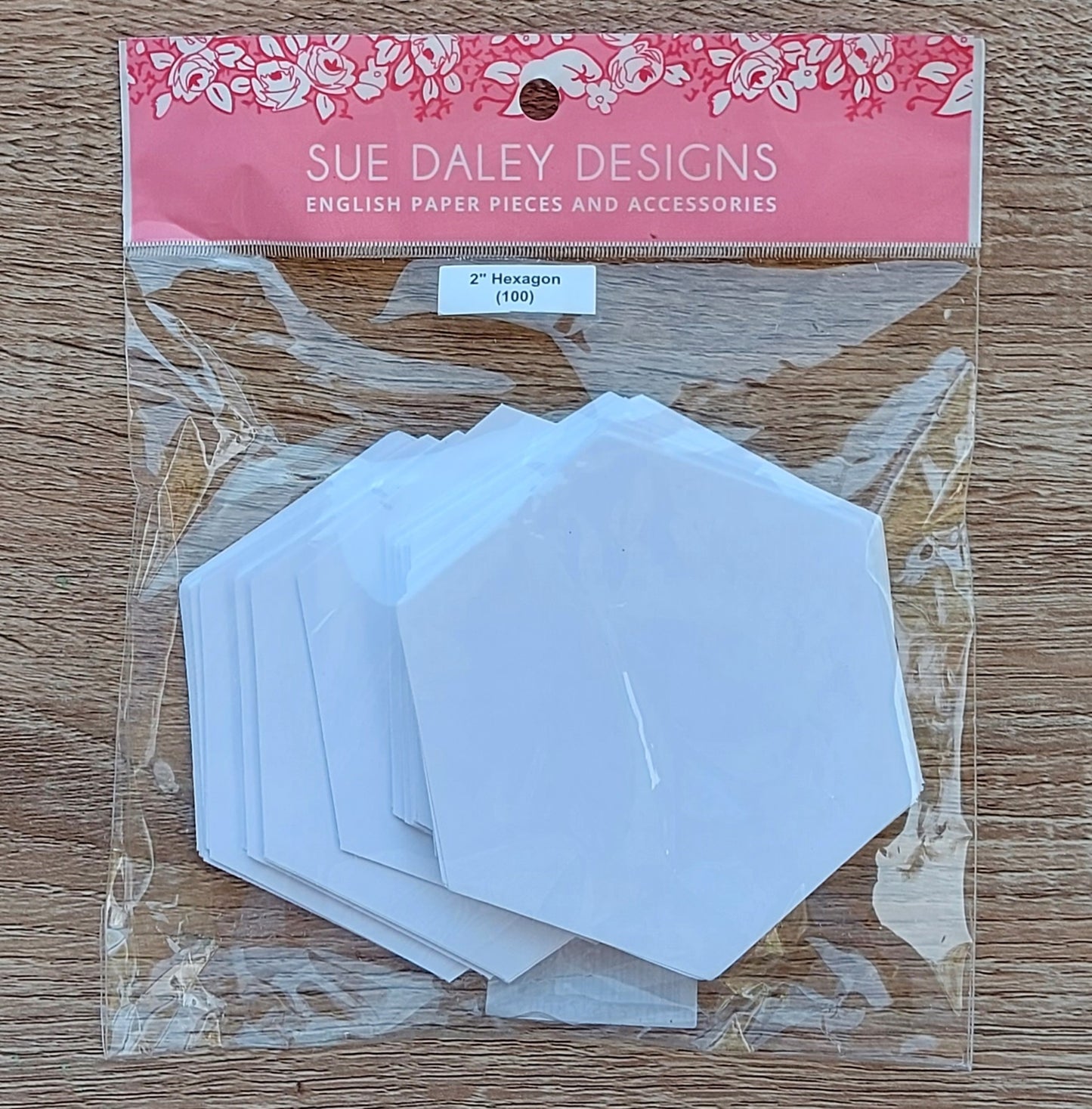 Hexagons 2 inch papers for EPP English Paper Piecing Sue Daley Designs