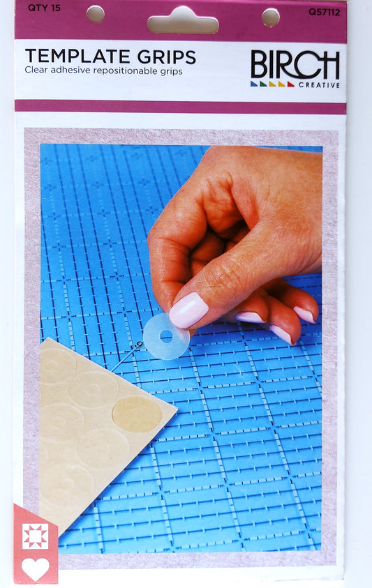 Template Grips - repositionable adhesive for rulers, templates, mats