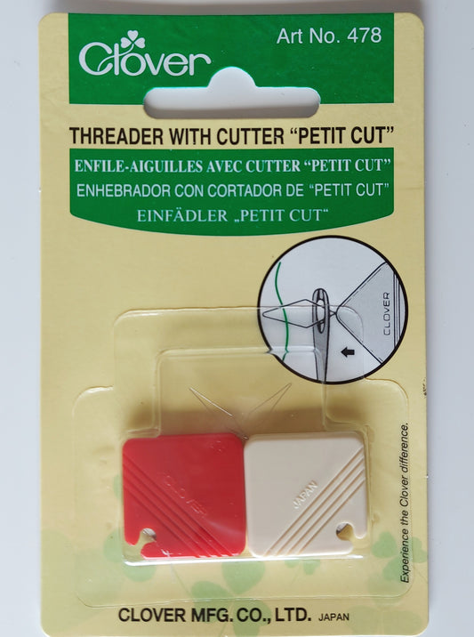 Clover needle threaders with cutters twin pack 'Petit Cut'